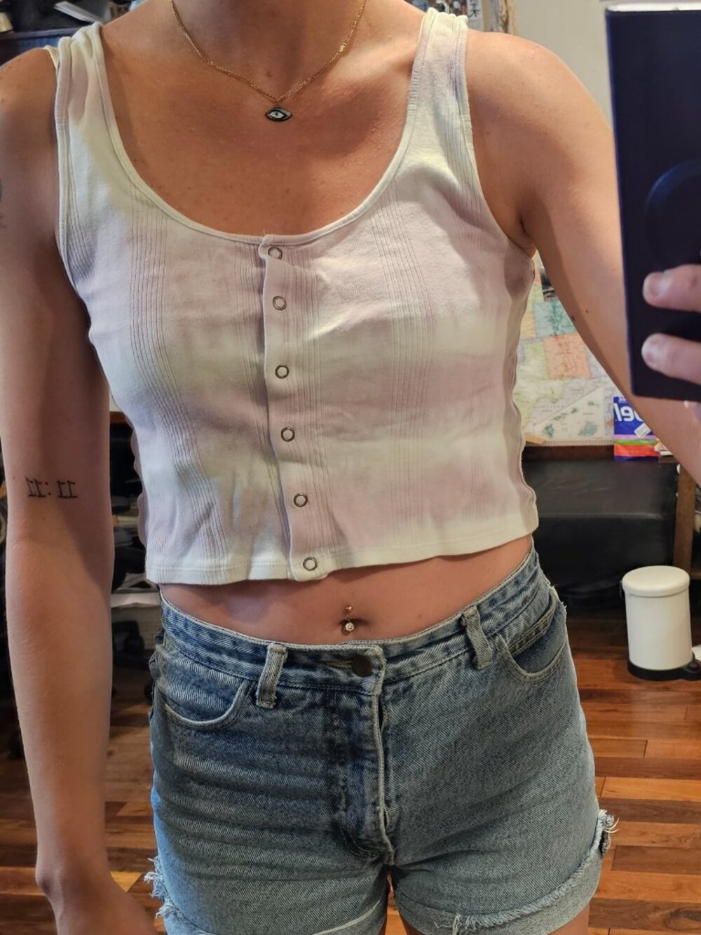 Women's Tie-Dye Cropped Tank Top